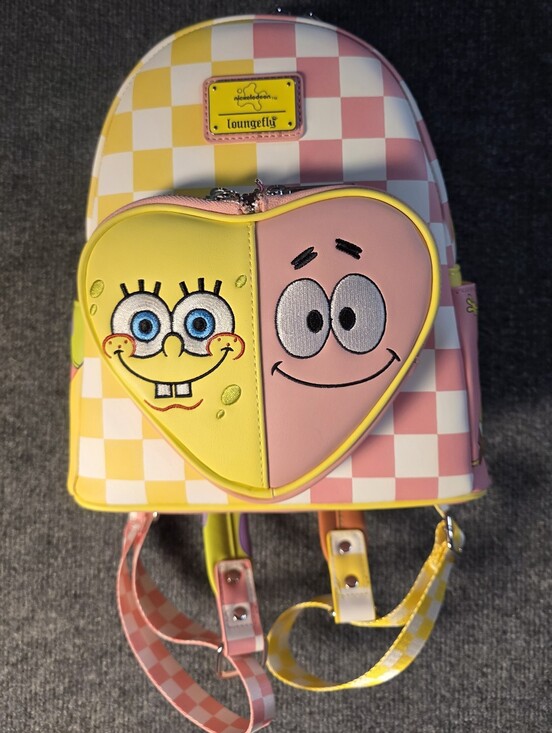 Loungefly Handbags - Loungefly - SpongeBob Checkered Mini Backpack - Pink & Yellow